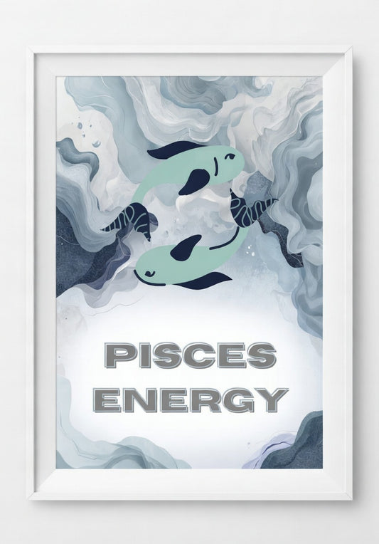 Pisces Energy Постер – Зодиакален Постер за Стена | Дигитален Файл или Печат