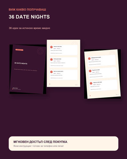 36 DATE NIGHTS – преглед на съдържанието