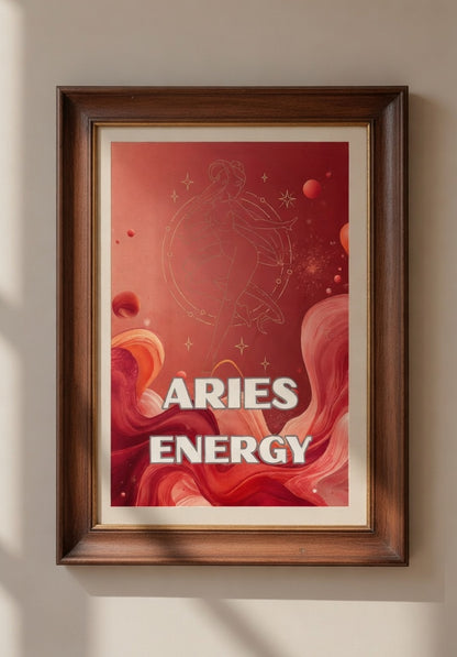 Aries Energy Постер – Зодиакален Постер за Стена | Дигитален Файл или Печат