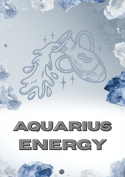 Aquarius Energy Постер – Зодиакален Постер за Стена | Дигитален Файл или Печат