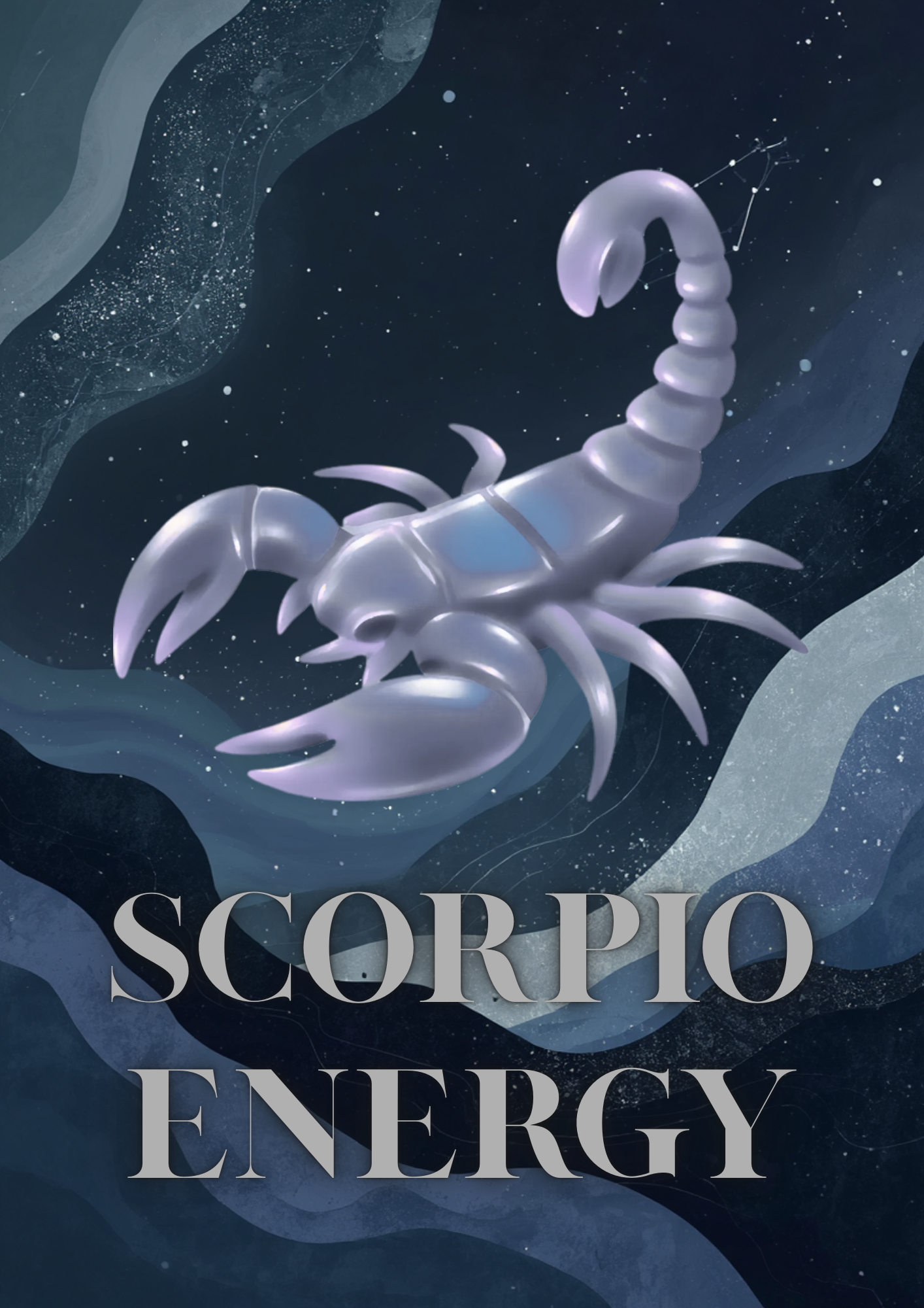 Scorpio Energy Постер – Зодиакален Постер за Стена | Дигитален Файл или Печат