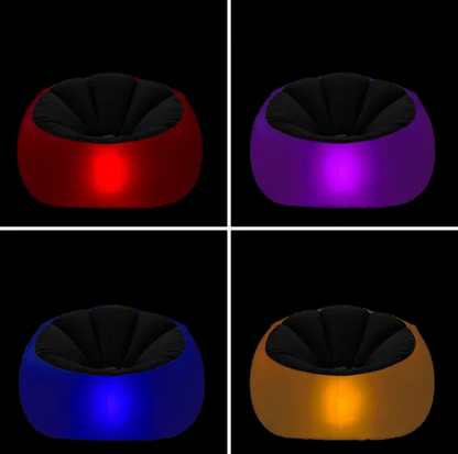 Надуваемо кресло с многоцветна LED светлина InnovaGoods – уютен подарък за зодия Риби